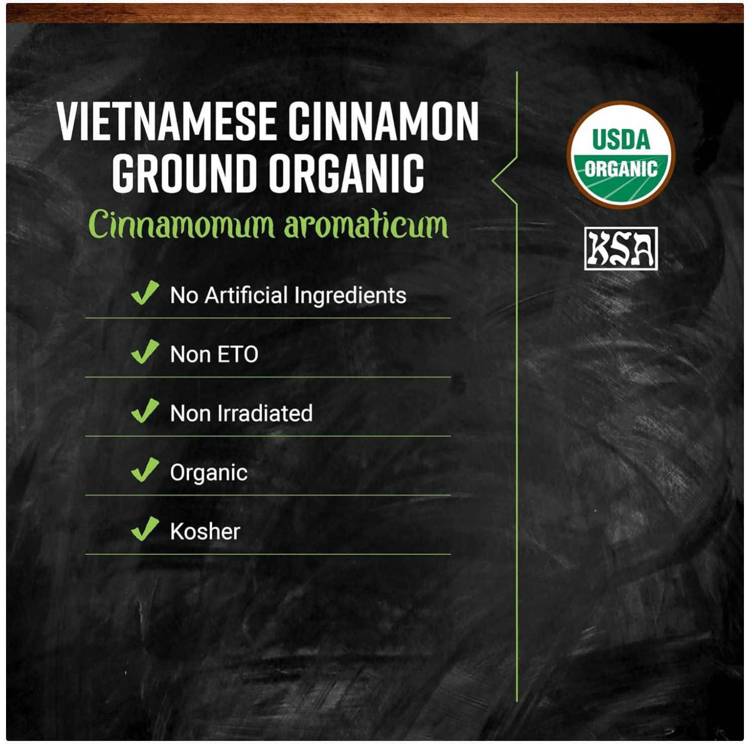 Organic Ground Vietnamese Cinnamon, 1 lb Bag
