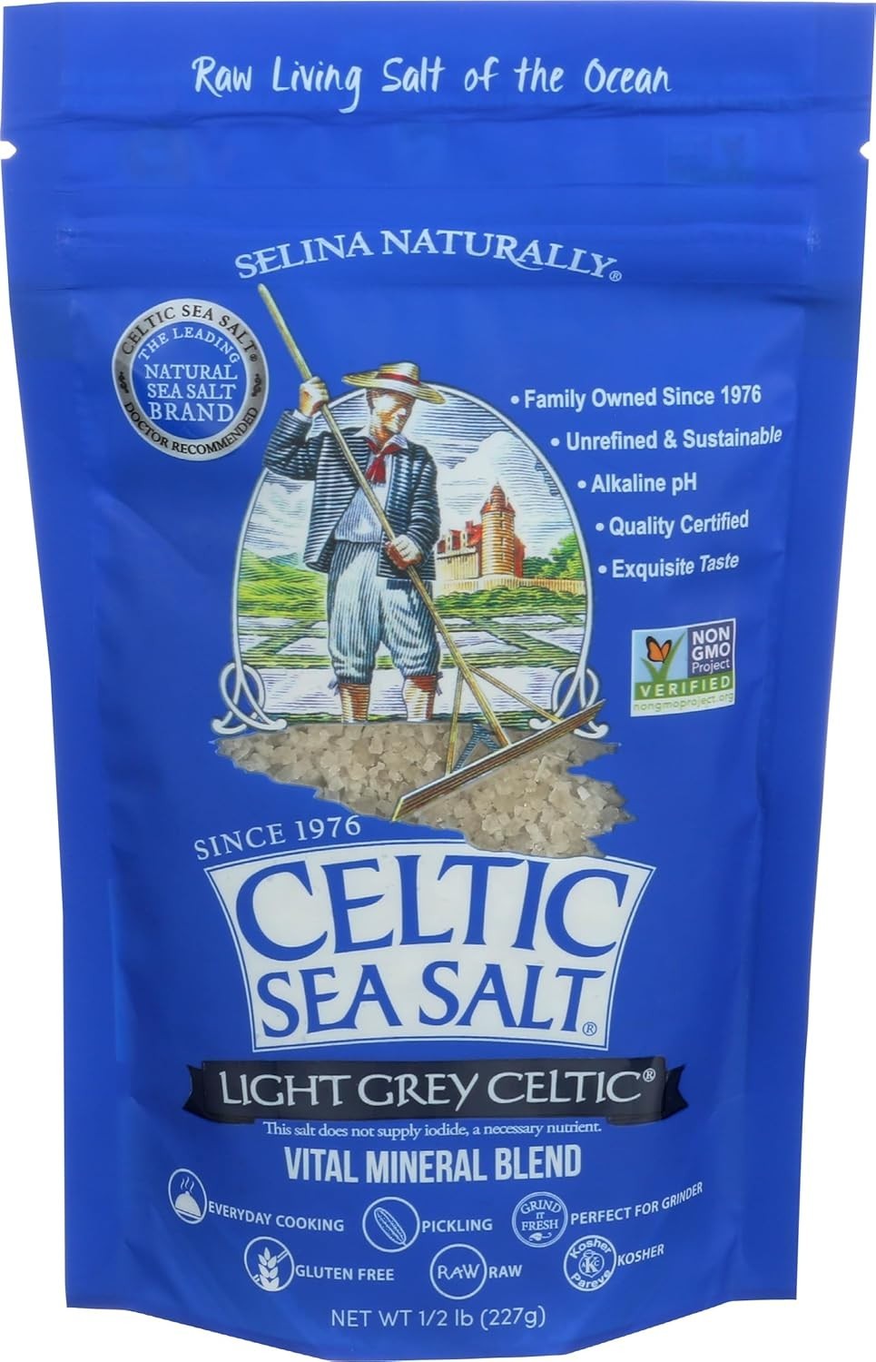 Unrefined Celtic Sea Salt with 70+ Minerals – Versatile Cooking & Finishing Use