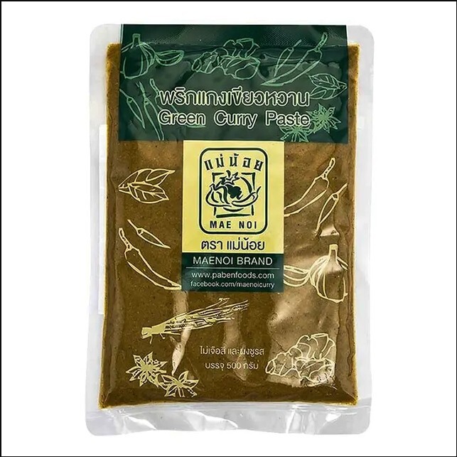 Green Curry Paste Thai Chili Paste Cooking Original Thai Food 80g. 500g.
