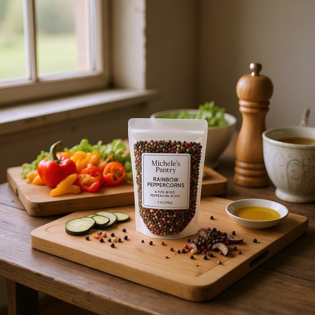 Michele’s Pantry Fresh Crop Rainbow Peppercorns 16 oz , 4 type mixed peppercorn