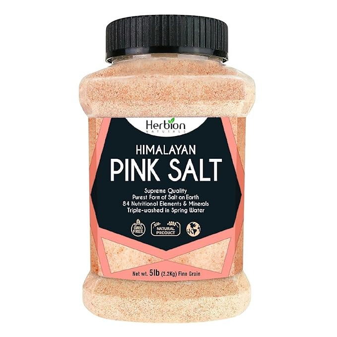 Herbion Naturals Himalayan Pink Salt Fine Grain All Natural Salt (2.25 KG)