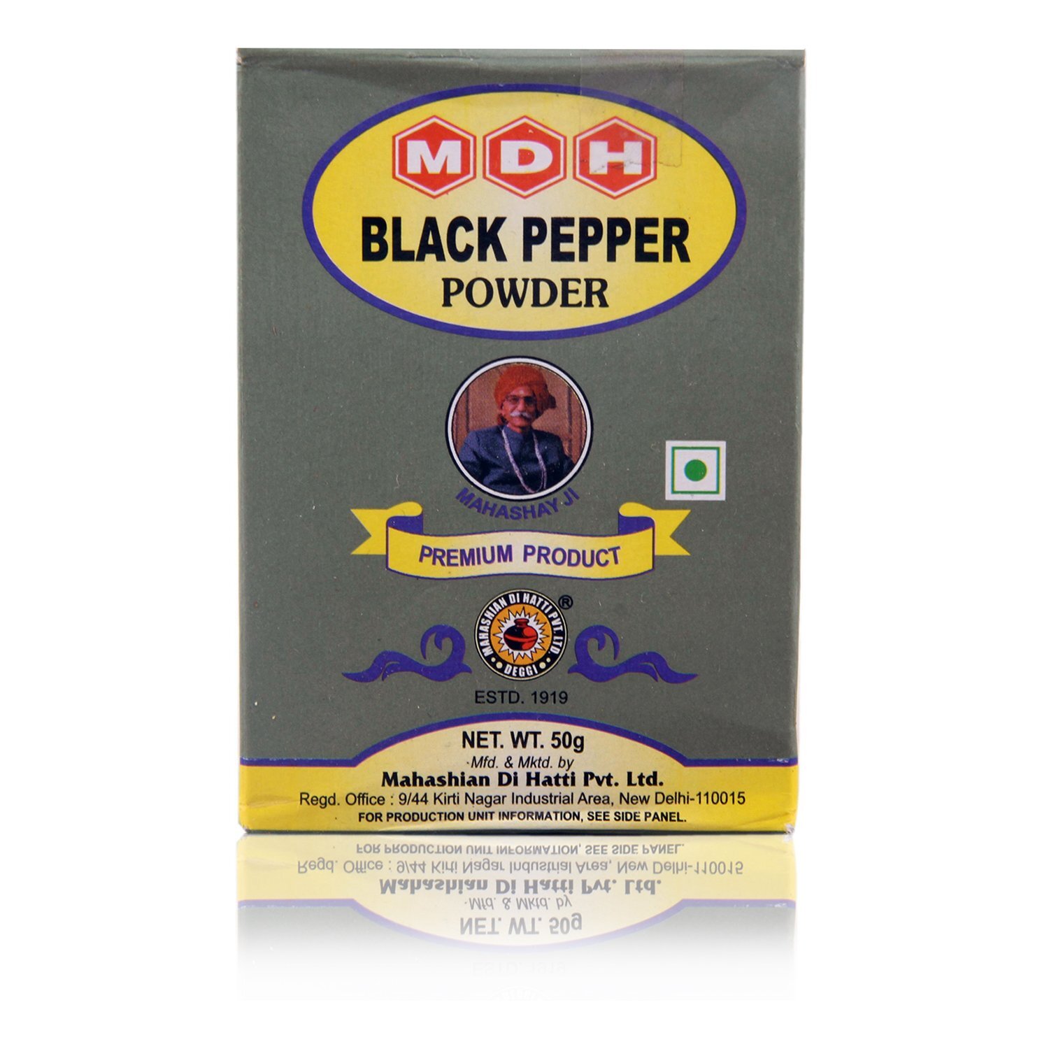 MDH Black Pepper 50g Pack Black Pepper Powder Natural Indian Spice for Flavor