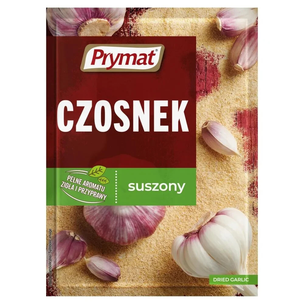PACK OF 10 PRYMAT SPICE DRIED GRANULATED GARLIC AROMATIC SPICES 20G 0.7OZ.