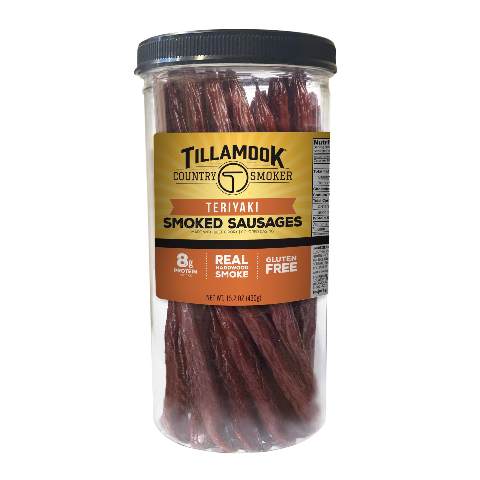 Tillamook Country Smoker 15.2 Ounce (Pack of 1), Teriyaki Smoked Sausages