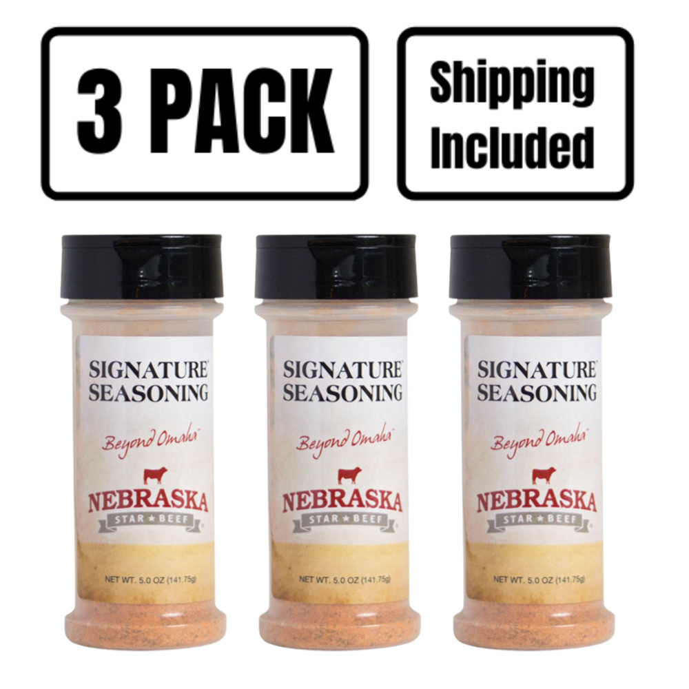 Signature Steak Seasoning | Pack of 3 | 5 oz | Shipping Included | Nebraska Star