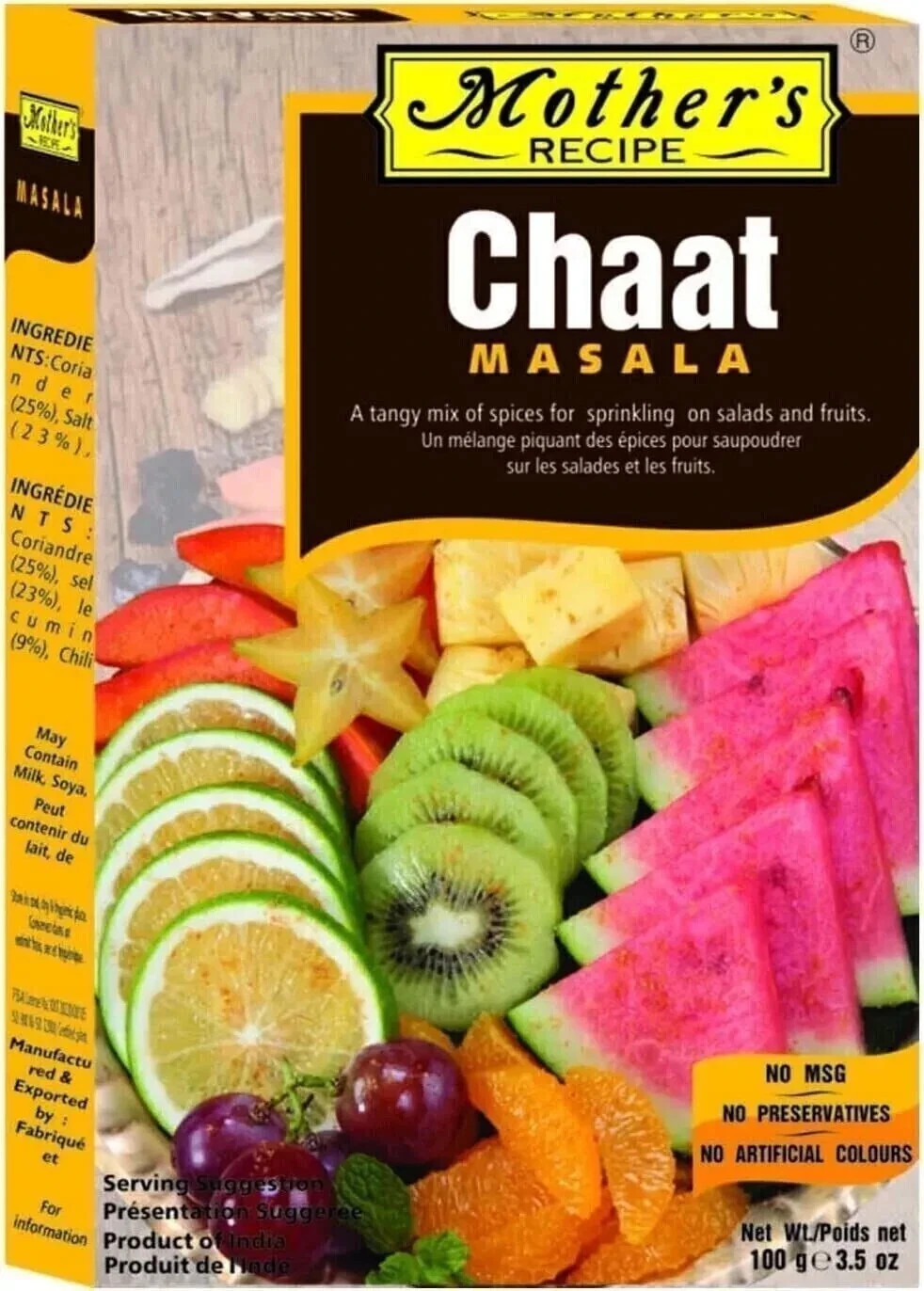 Mother’S Recipe Chaat Masala 100G Free Shipping World Wide