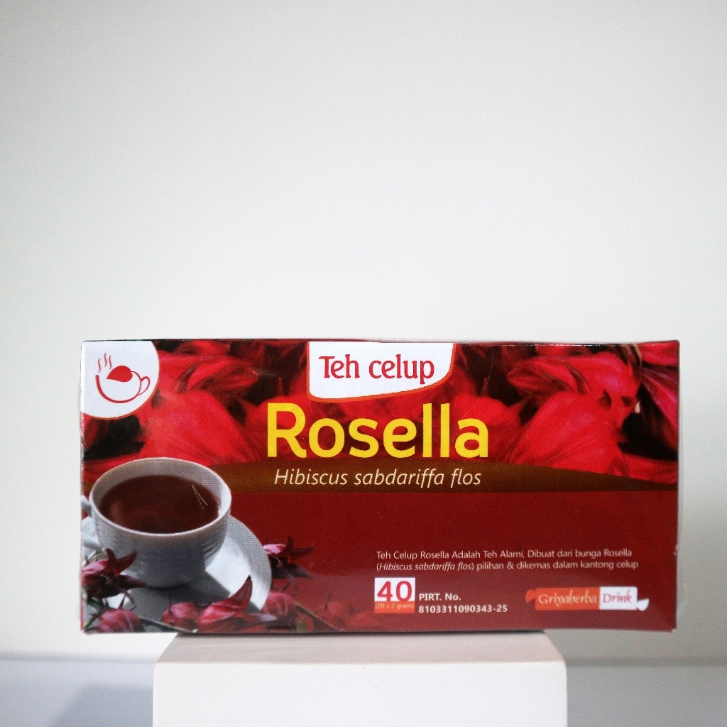 Rosella Hibiscus Herbal Tea Bags 20 Sachets Floral Brew aroma ritual
