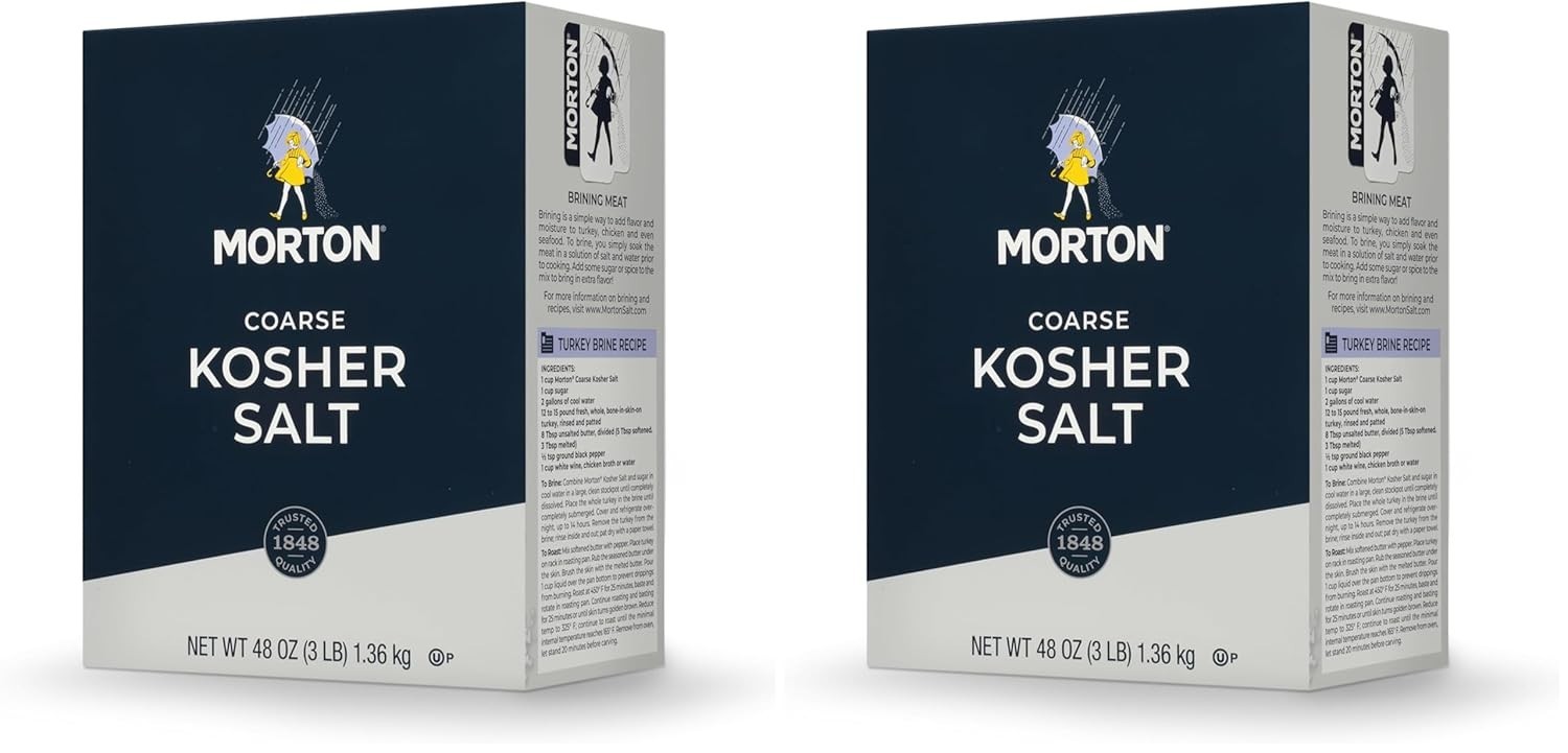 Kosher Coarse Salt – 0 Calorie Natural Crystals, 96 Oz Total for All Cuisines