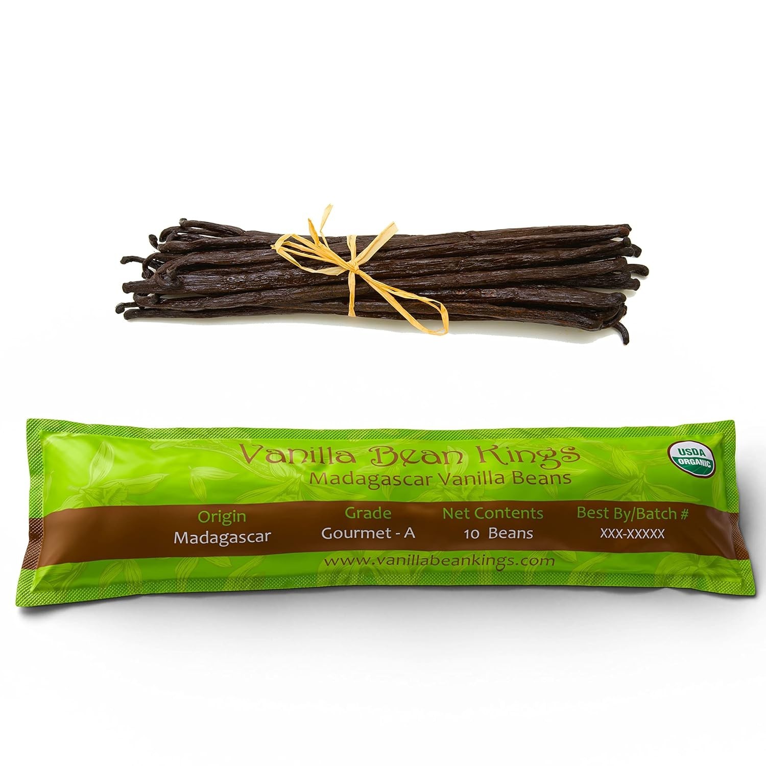 Sustainably-Sourced Organic Madagascar Vanilla Pods – 10 Count for Extracts