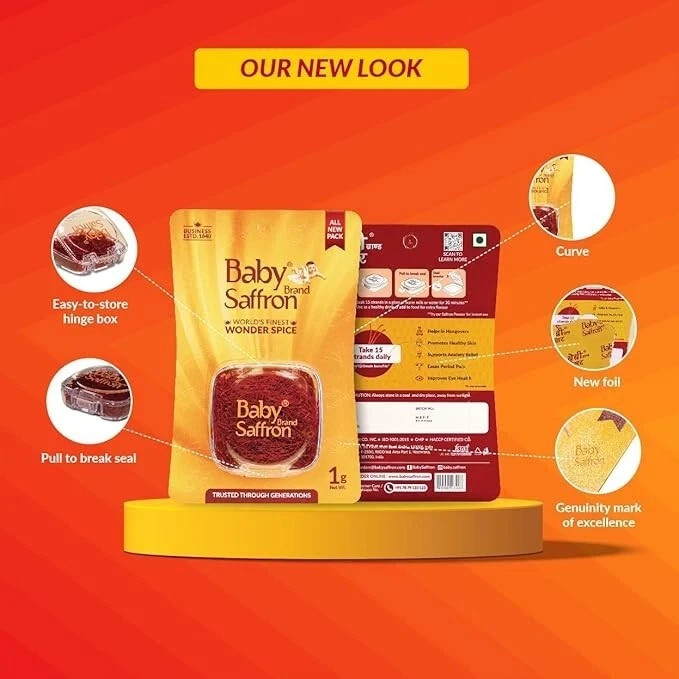 Baby Brand Saffron, 1 gm Kashmiri Indian Finest Kesar