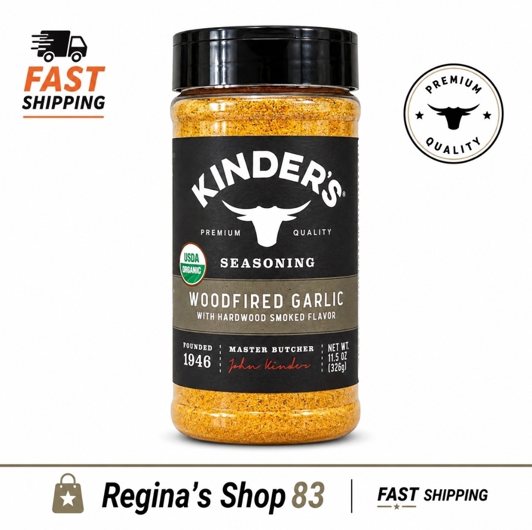 Kinder’s Woodfired Garlic Seasoning 11.5oz USDA Organic Hardwood Smoked