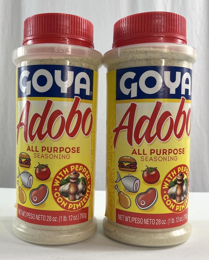 Goya Adobo All Purpose Seasoning with Pepper 28oz, 2 Pack NIP
