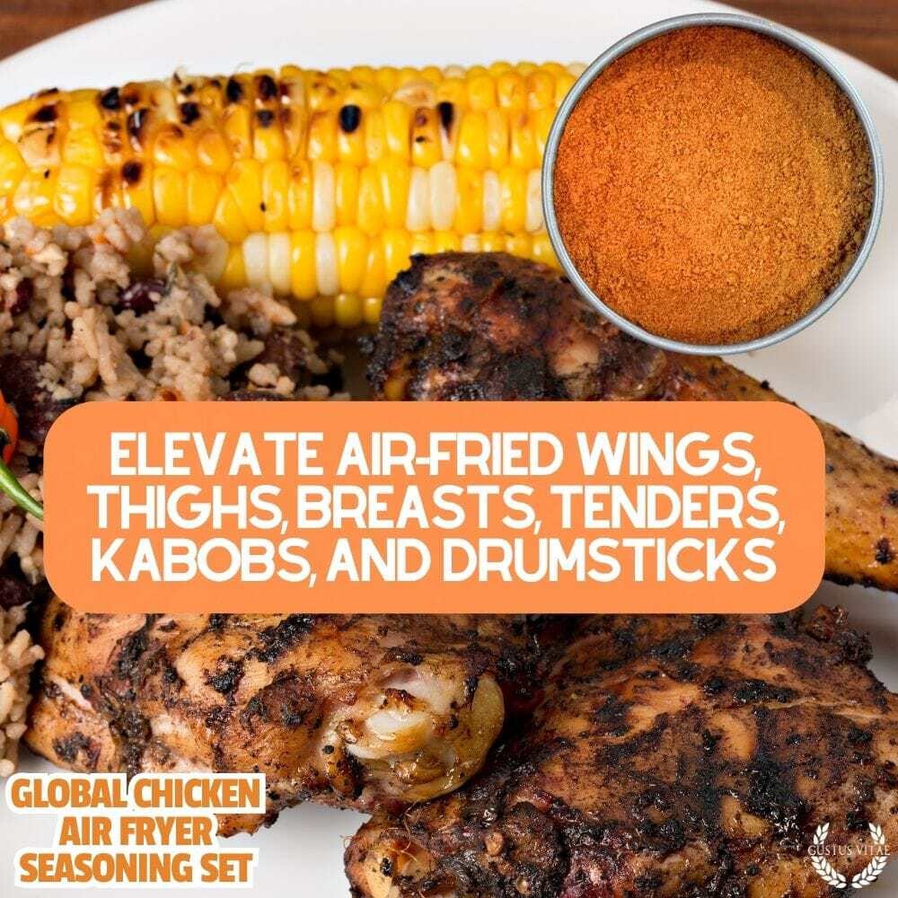 Global Chicken Air Fryer Seasoning Set – Artisanal Spice Blends Six Pack