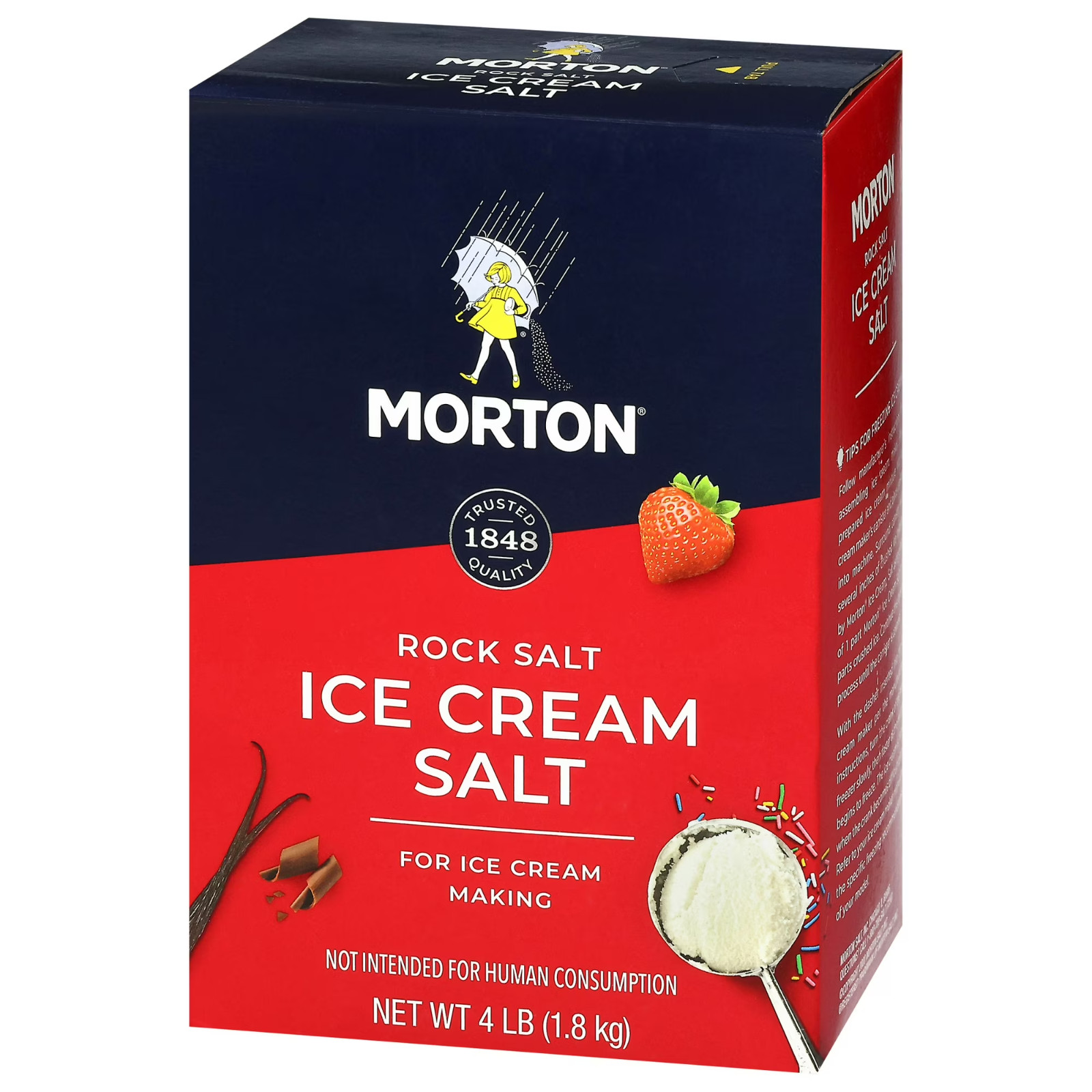 (2 pack) Morton® Ice Cream Salt, Rock Salt for Ice Cream Making, 4 lb each Box