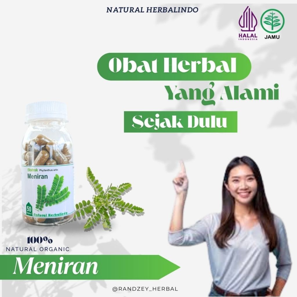 Meniran Herbal Capsules 50 Caps Indonesian Traditional Formula