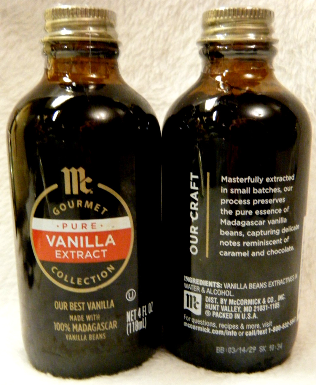 McCormick Gourmet Collection Vanilla Extract, Pure, Our 4 Fl Oz (Pack of 2)