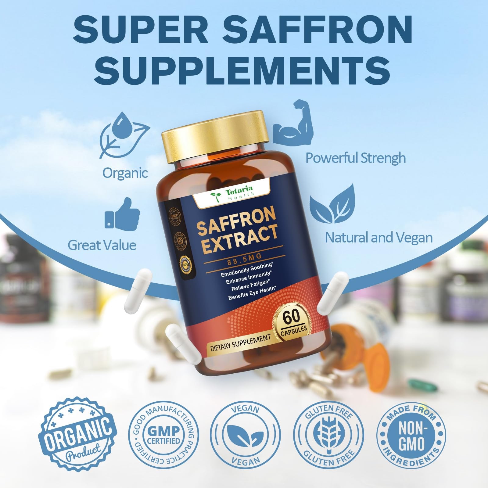 Totaria Supplements – 88.5Mg For Better Mood Energy Eyes