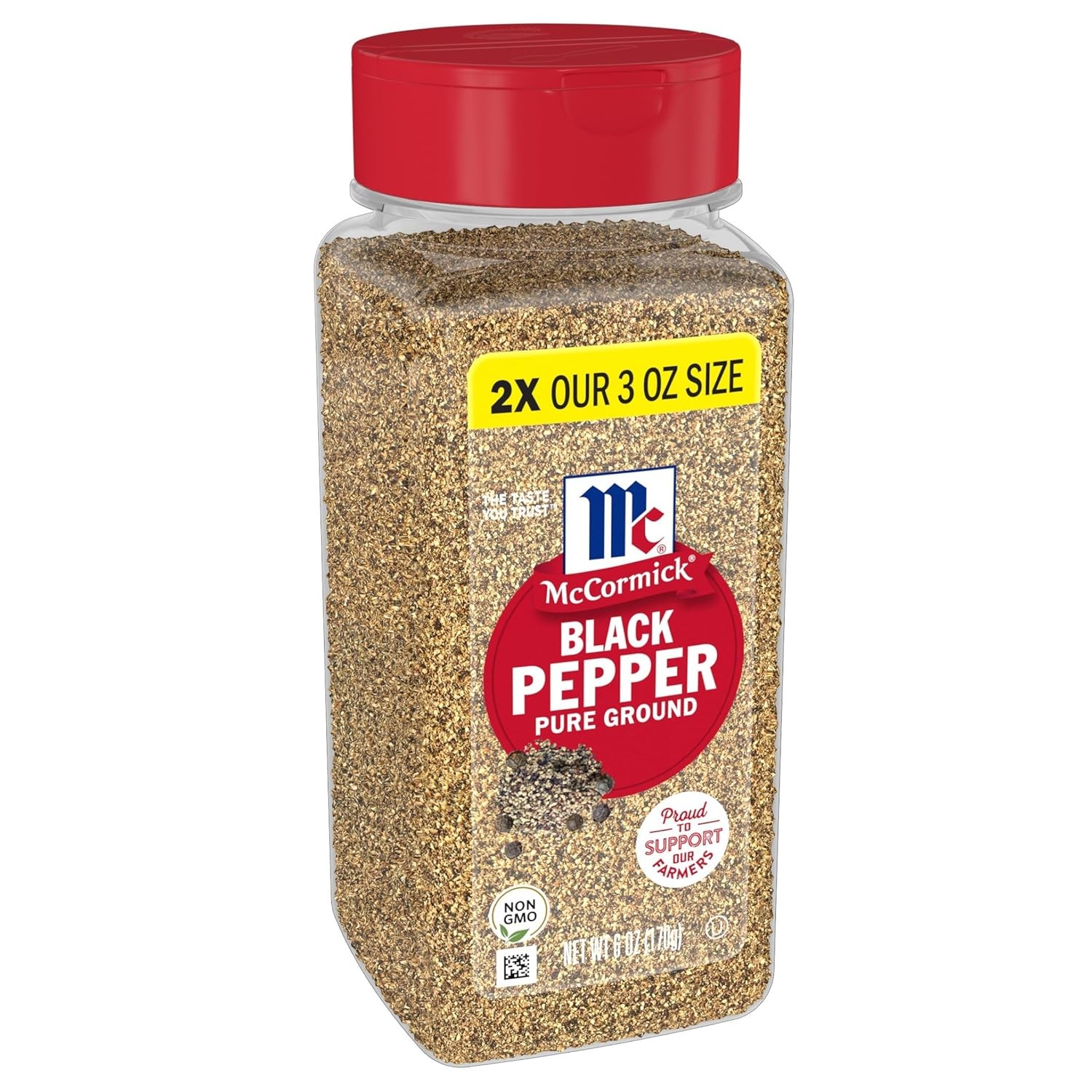 McCormick Pure Ground Black Pepper, 6 oz (Pack of 1)