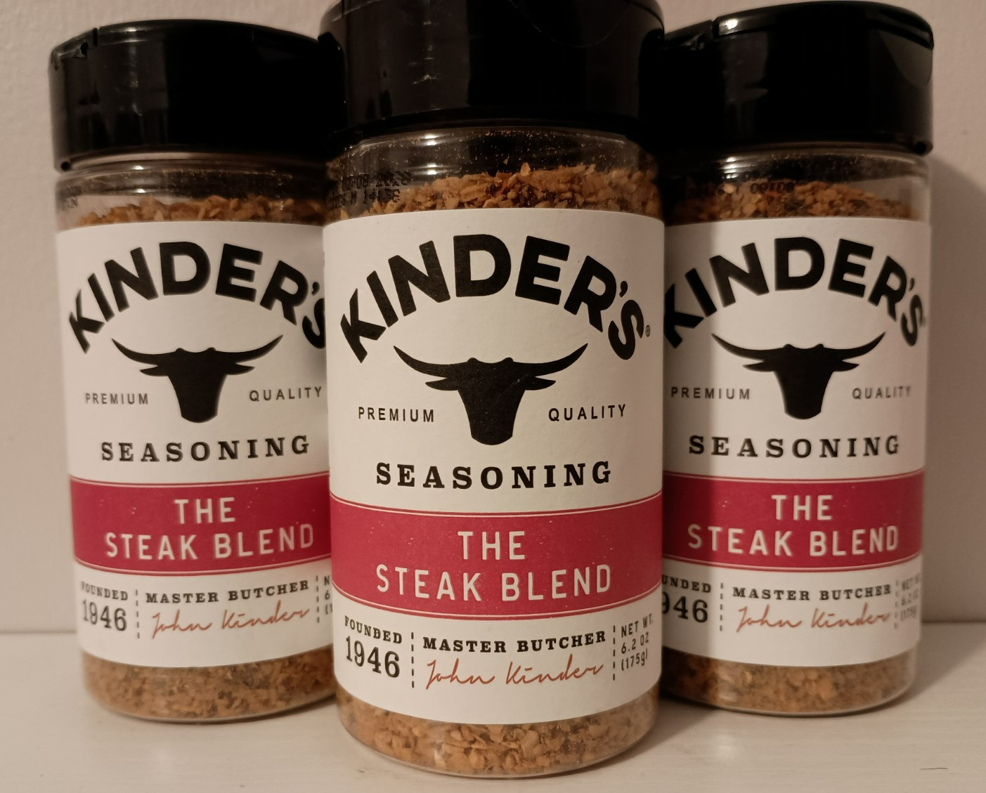 Kinder’s Steak Blend Seasoning Premium Quality Beef Chicken Pork 6.2 oz (3 Pack)
