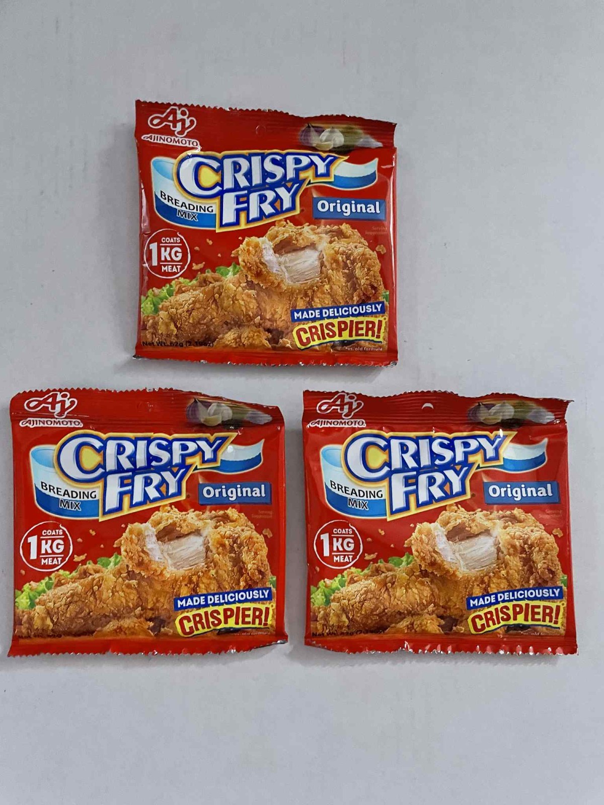 Crispy Fry Breading Mix Original Net Wt. 62g (2.19 oz) 3 Packs