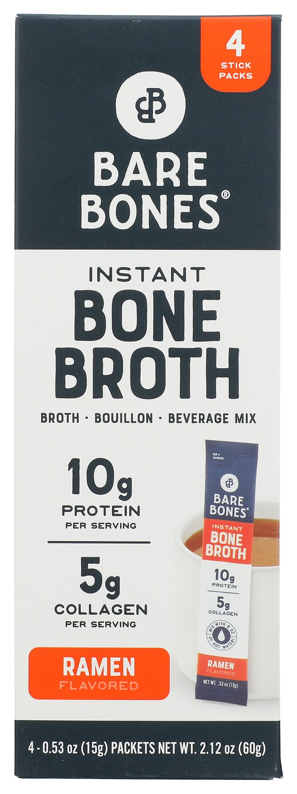 Bare Bones Ramen Flavored Instant Bone Broth 4 Stick Mix Seasoning 1 8 Pack