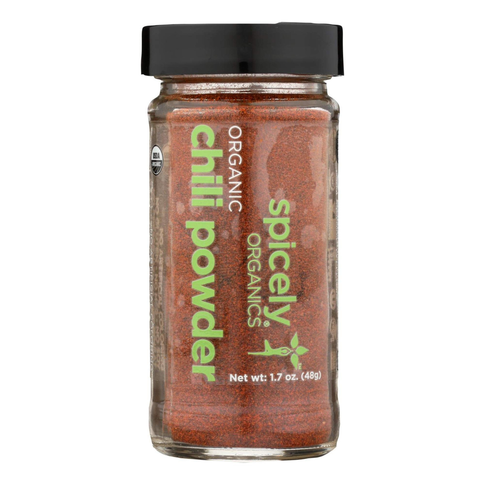 Spicely Organic Chili Powder 1.7 Ounce Gluten Free Vegan Non-GMO Seasoning