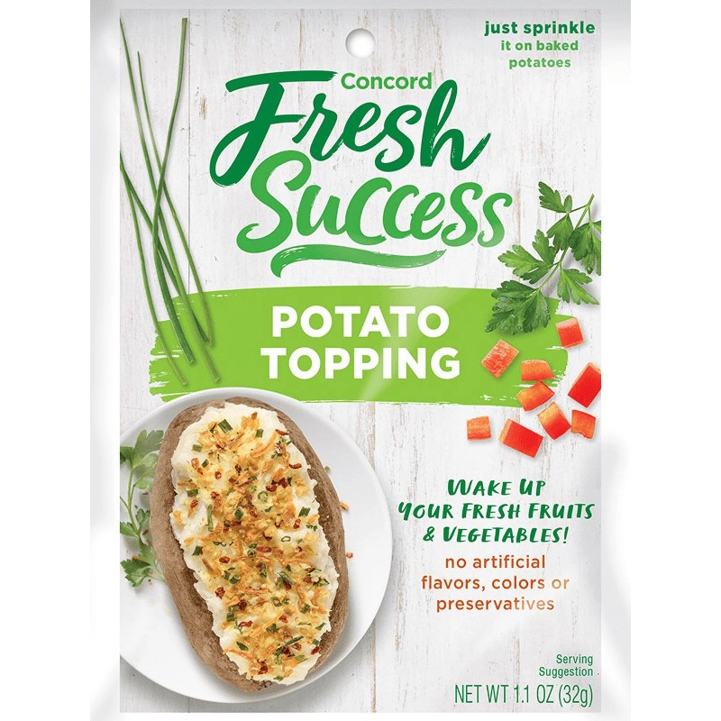4x Concord Foods Potato Topping Original Savory Snack Flavor Cooking New 1.10oz