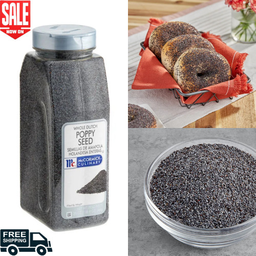 Culinary Whole Dutch Poppy Seeds Great for Baked Goods and Dressings 20 Oz NEW