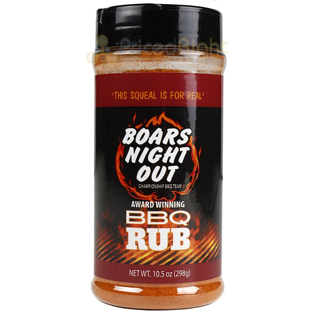 Boars Night Out Barbecue Dry Rub 10.5 Oz. Bottle Competition Rated Seasoning