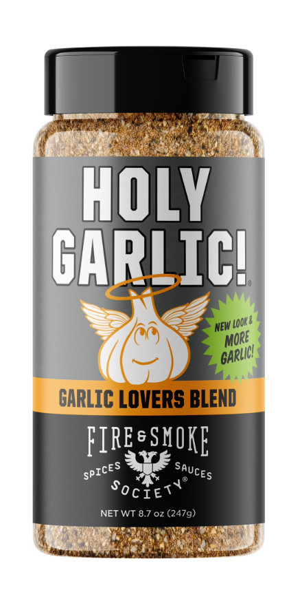 Fire & Smoke Society Holy Garlic All Purpose Seasoning, 8.7 oz Mixed Spices & Se