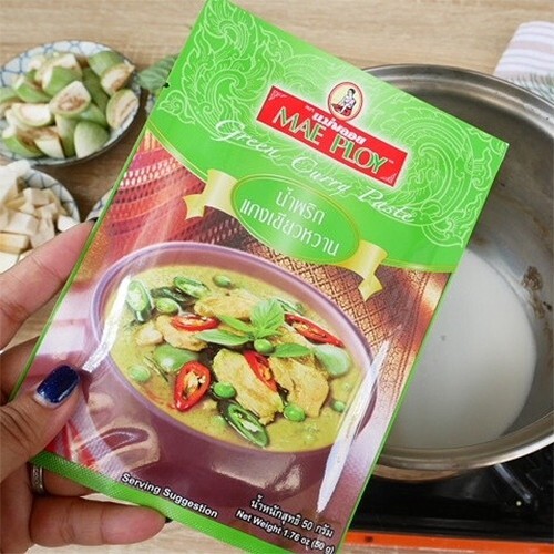 2x MAE PLOY Green Curry Paste Cooking Recipe Thai Food Original Seasoning 50 g.