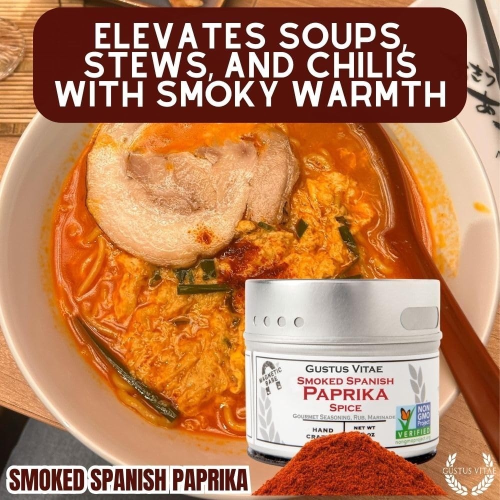 Gustus Vitae Smoked Spanish Paprika – All Natural Gourmet Spice Blend