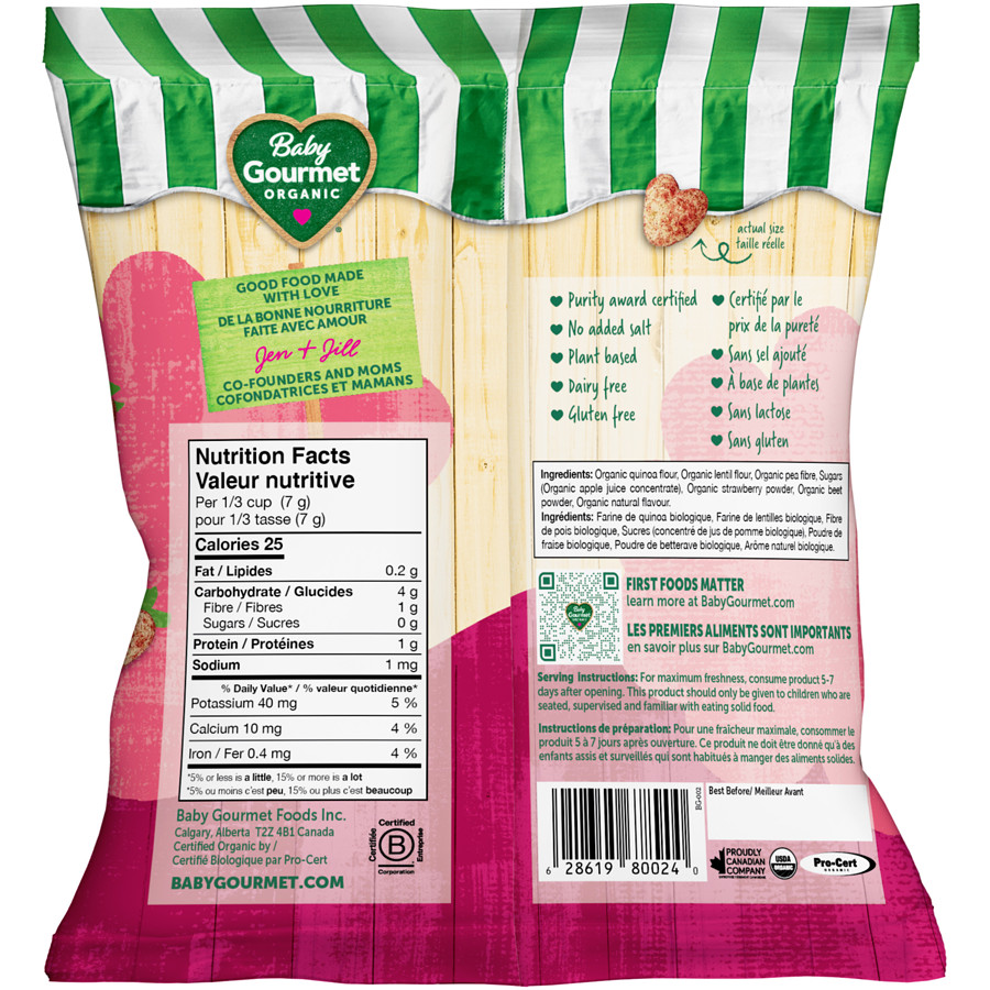 2-Pack Baby Gourmet Organic Puffies Strawberry Beet