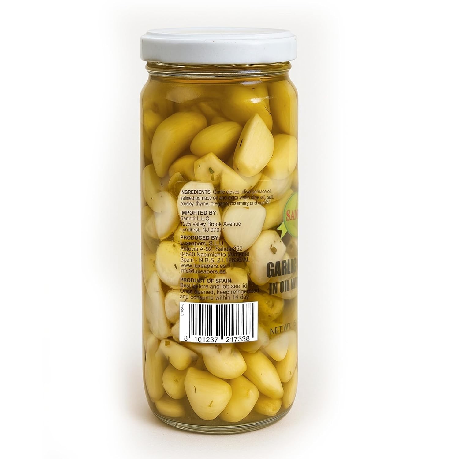 Spanish Garlic Pickles – 15.9oz x 2, Herb Infused