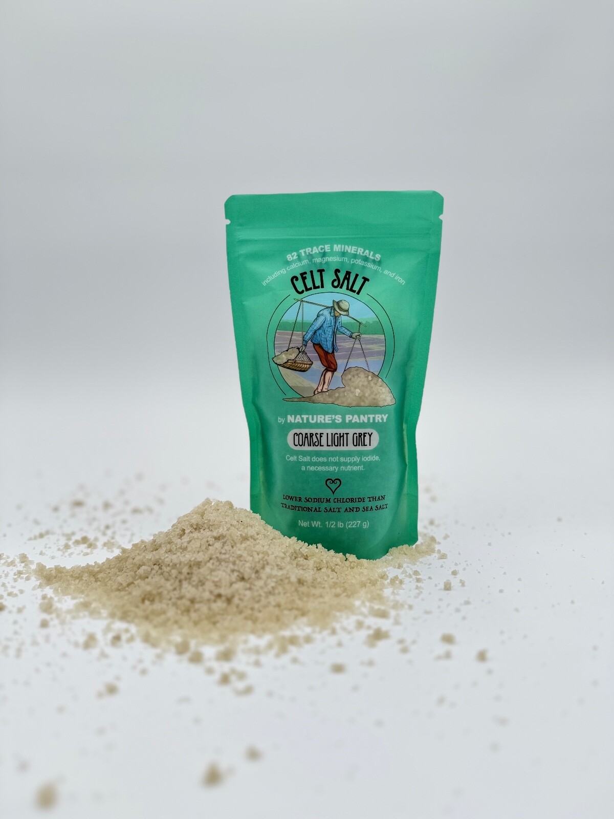 Celtic Sea Salt- Coarse Light Grey 1/2 lb Resealable Bag Celt Salt FREE SHIPPING
