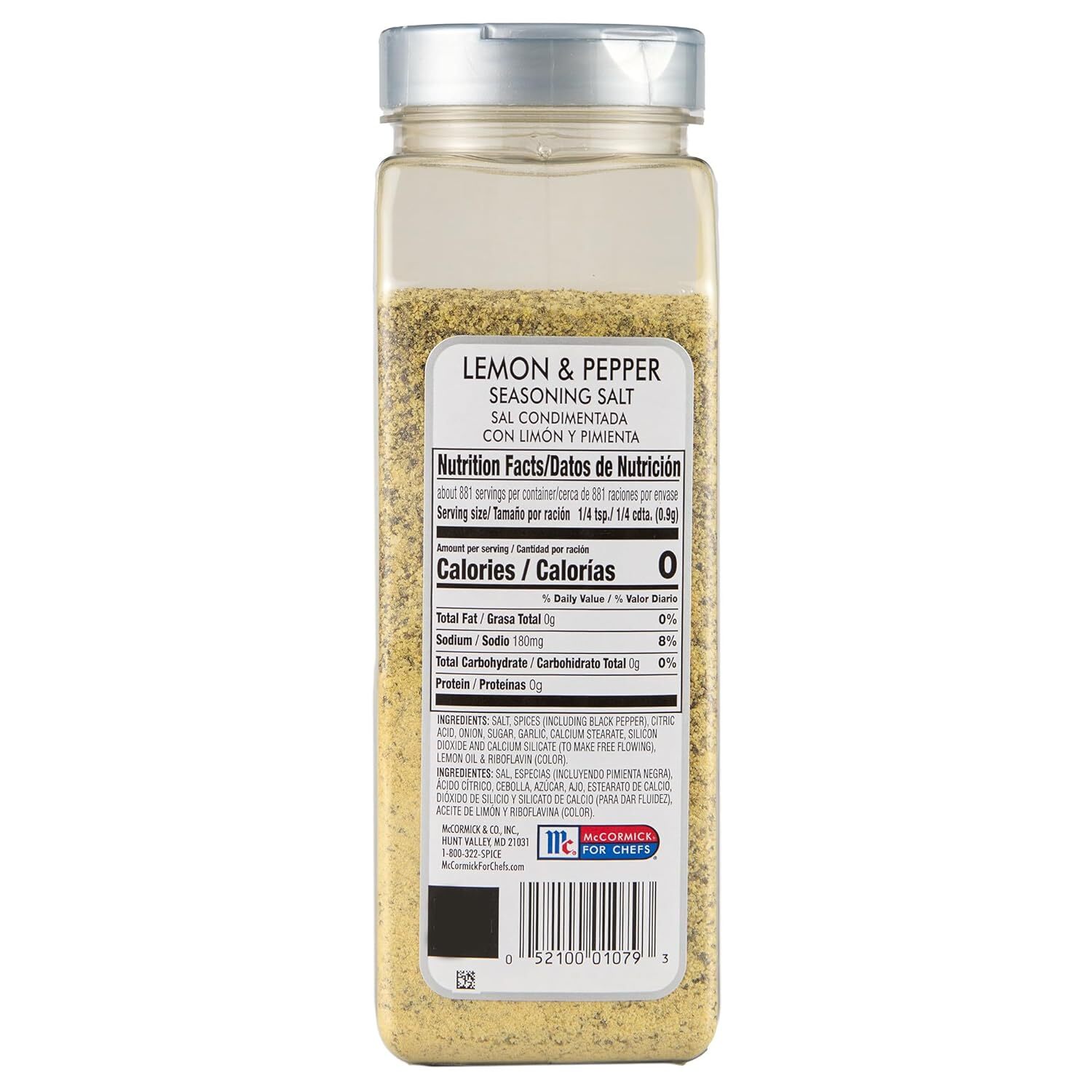 Lemon & Pepper Seasoning Salt, 28 Oz – One 28 Ounce Container Lemon Pepper Seaso