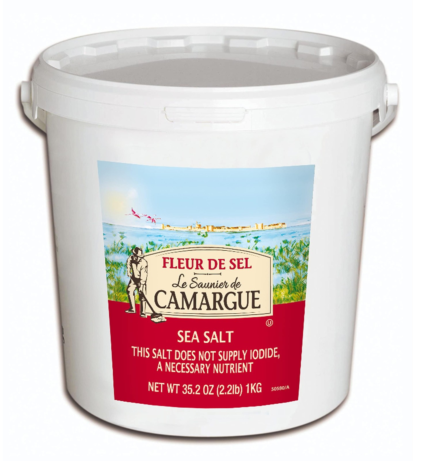 Le Saunier De Camargue Fleur Sel Salt, 35.2 Ounce, Hand-Raked Finishing Salt