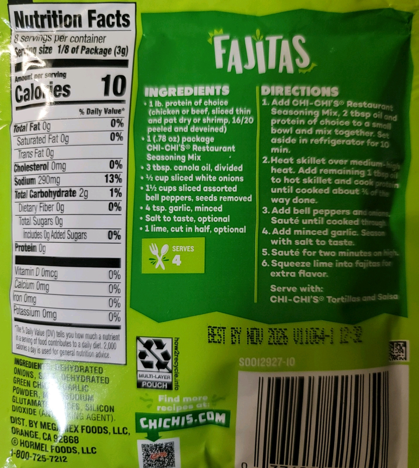 2 Pk’s Of CHi-Chi’s Seasoning Mix