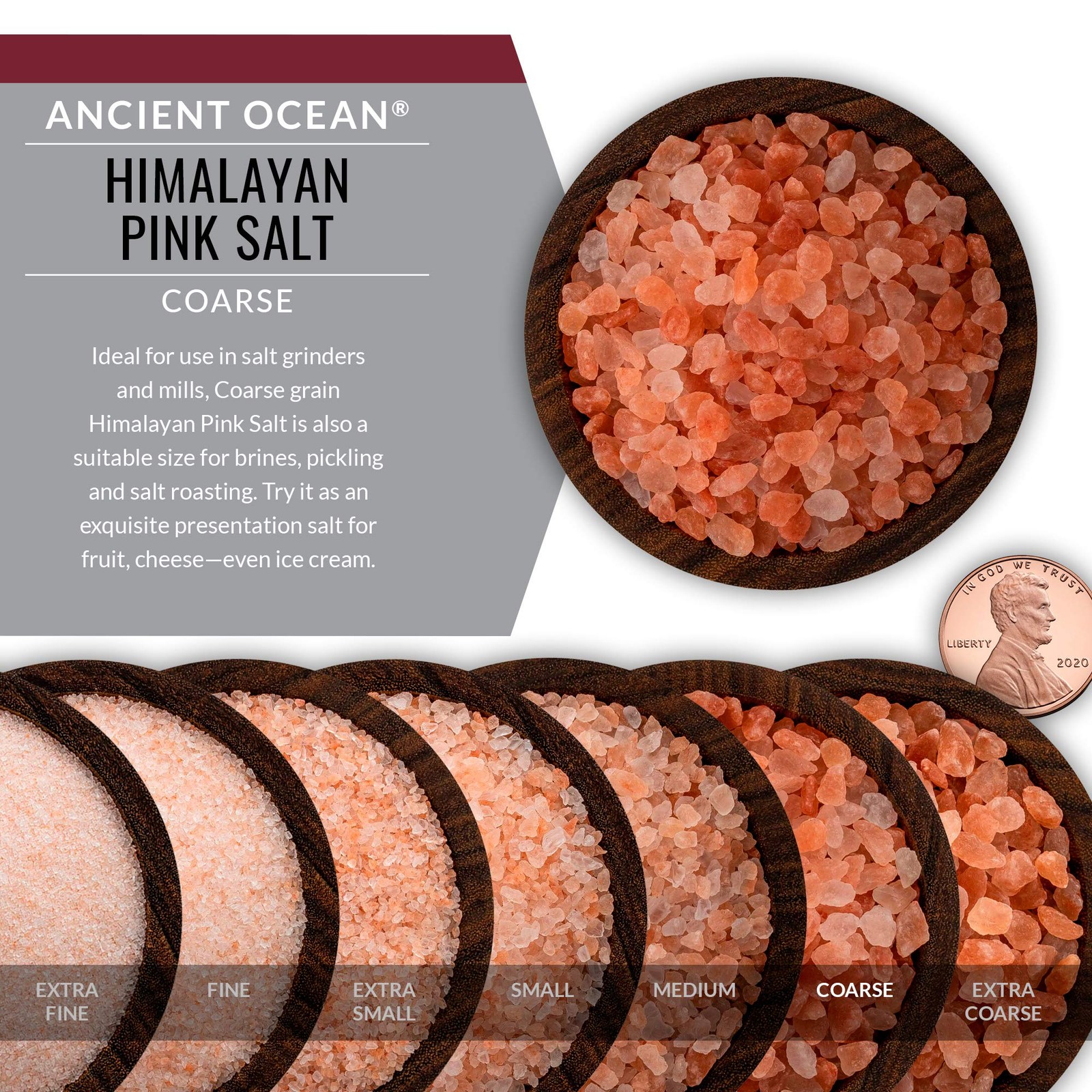 SaltWorks Ancient Ocean Himalayan Pink 1.34 Mineral Salt 21 OZ 6 PACK