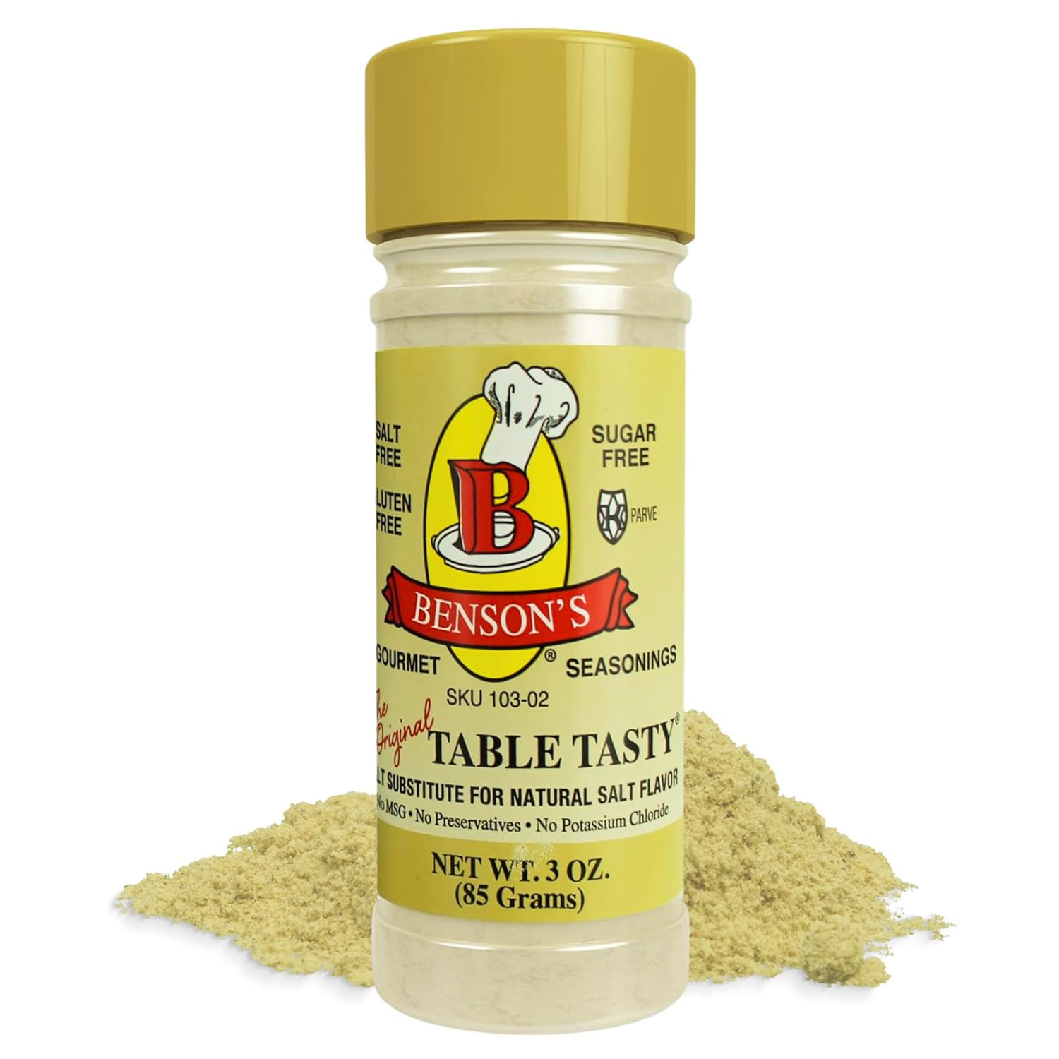 Benson’S -Table Tasty Salt Substitute, Salt-Free Gourmet Popcorn Seasoning