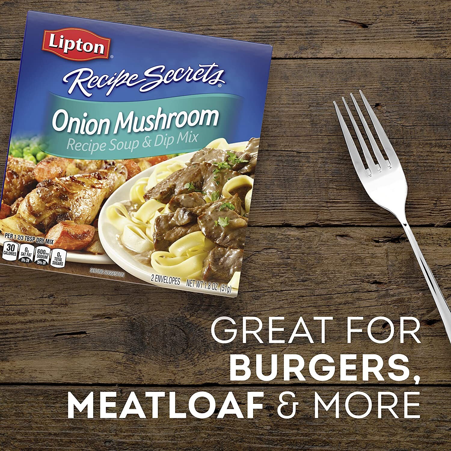 Lipton Soup and Dip Mix For a Delicious Meal Onion Mushroom 1.8 oz, Pack of 6