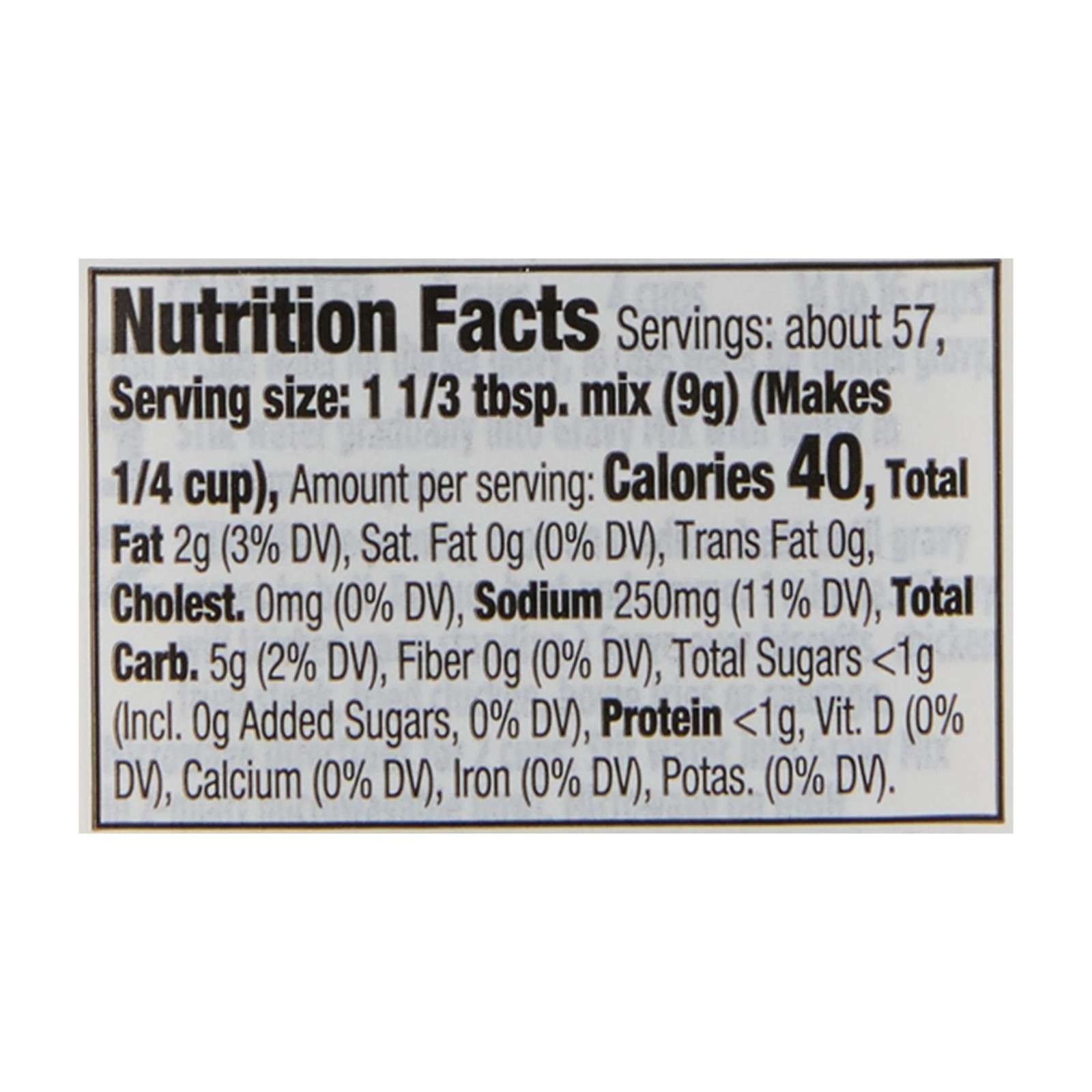 McCormick No Artificial Flavors Country Gravy Mix, 18.0 oz Bottle