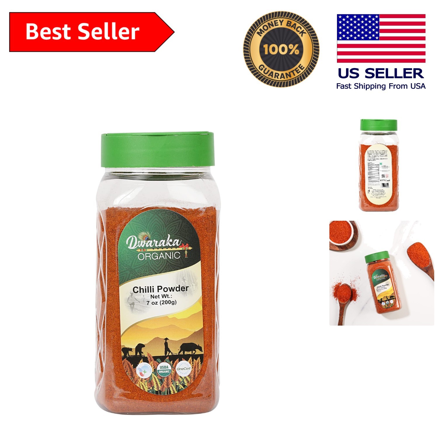 All Natural Organic Red Chili Powder 7oz – Spice for Inflammation and Digestion