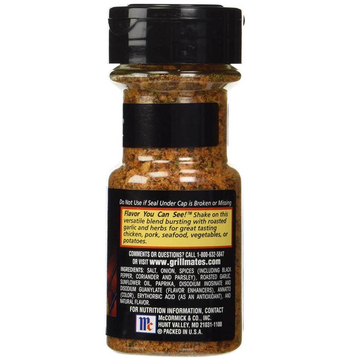 McCormick Roasted Garlic & Herb Grill Mates Seasoning – 2.75 Oz – Pack of 9