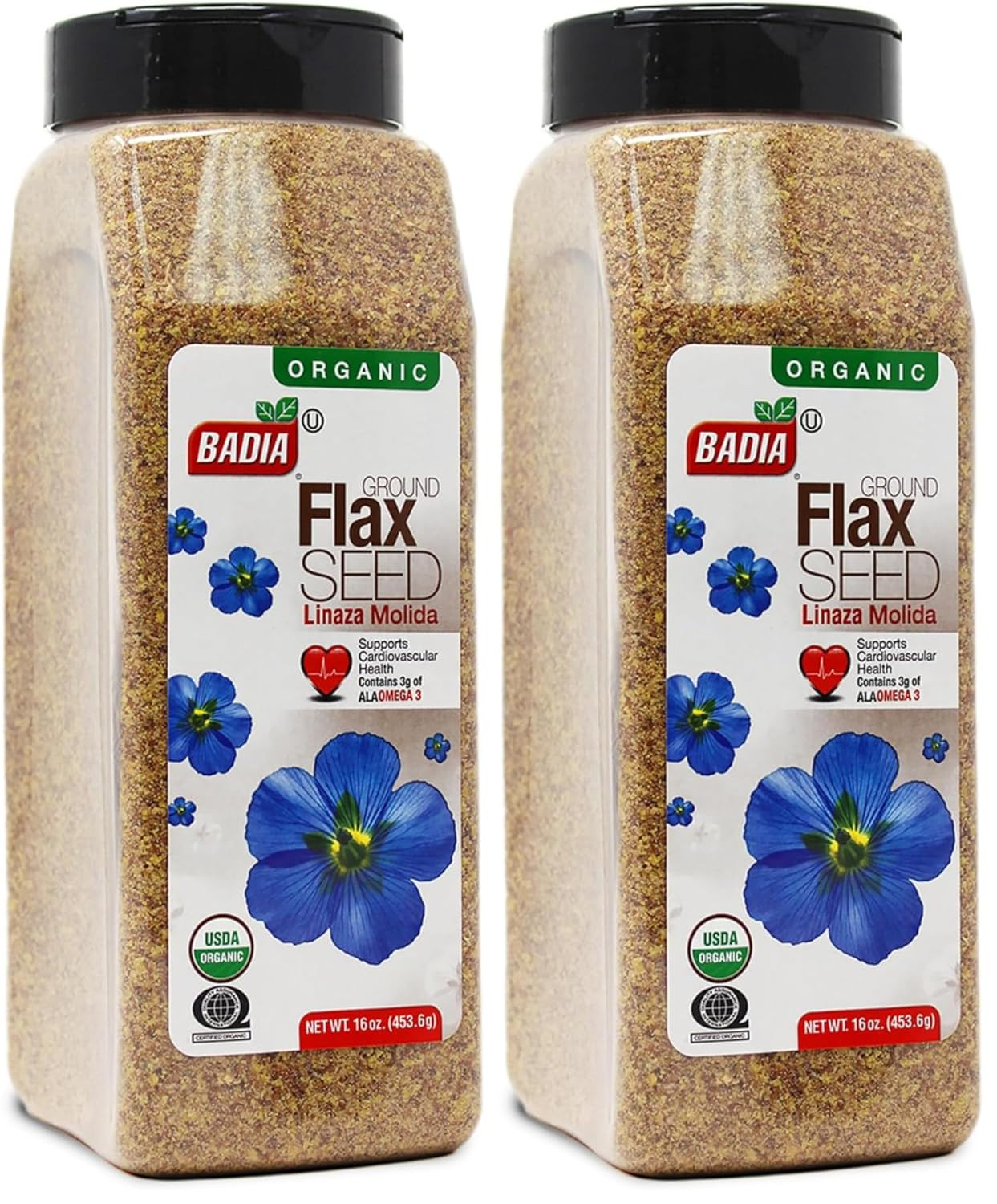Badia Organic Ground Flax Seed, 16 oz – Superfood High in 1 Pound (Pack of 1)