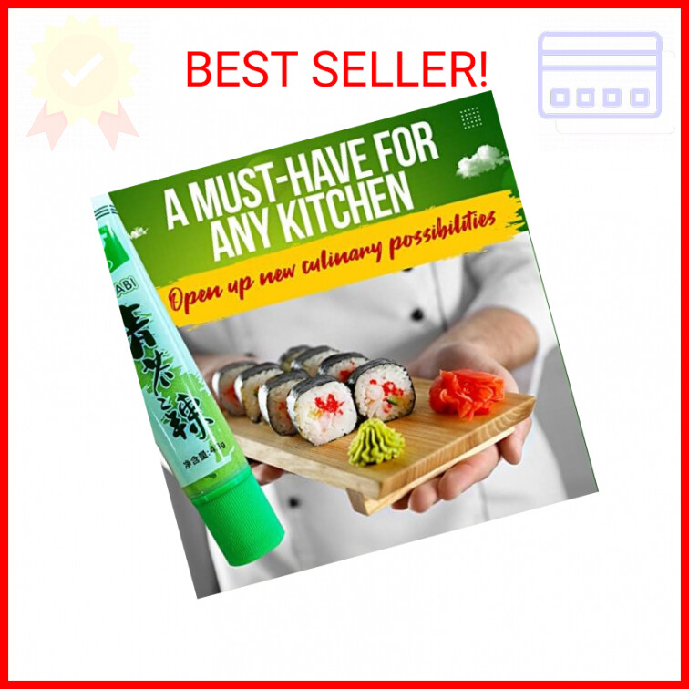 Authentic Japanese Wasabi Paste in Tube for Sushi, Sashimi, Poke Bowl – 1 Pack