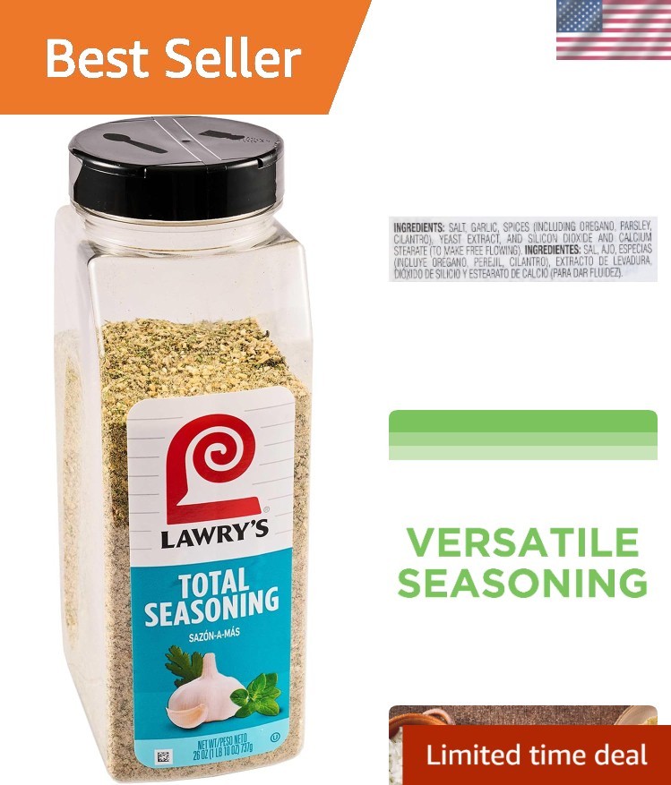 Versatile Lawry’s Total Seasoning 26 oz – Kosher & Flavorful Cooking Blend