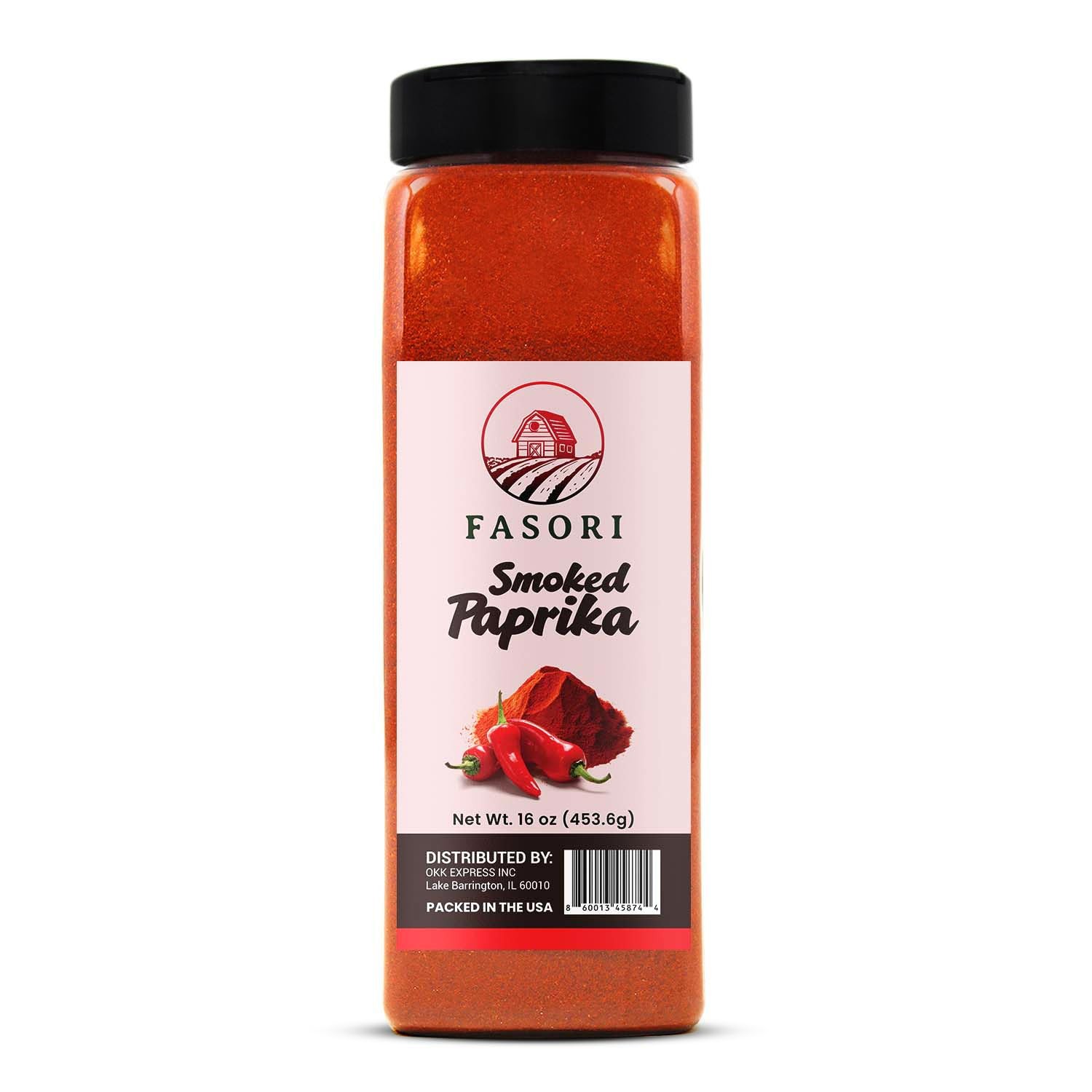 Fasori Smoked Paprika Powder 16 oz (453 g) – Oak Wood 16 Ounce (Pack of 1)