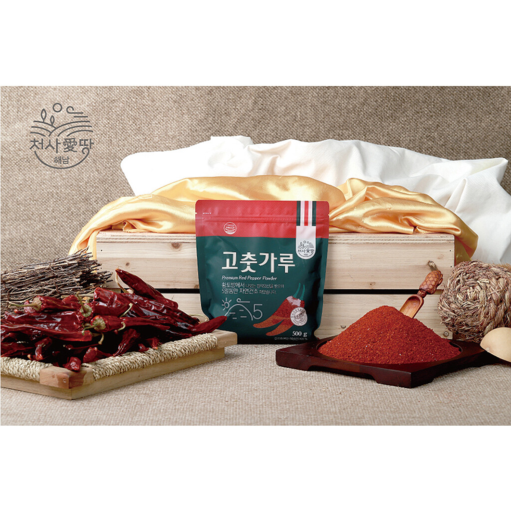 [IN USA] Korean Red Chili Pepper Powder Flakes From Haenam Premium 500g