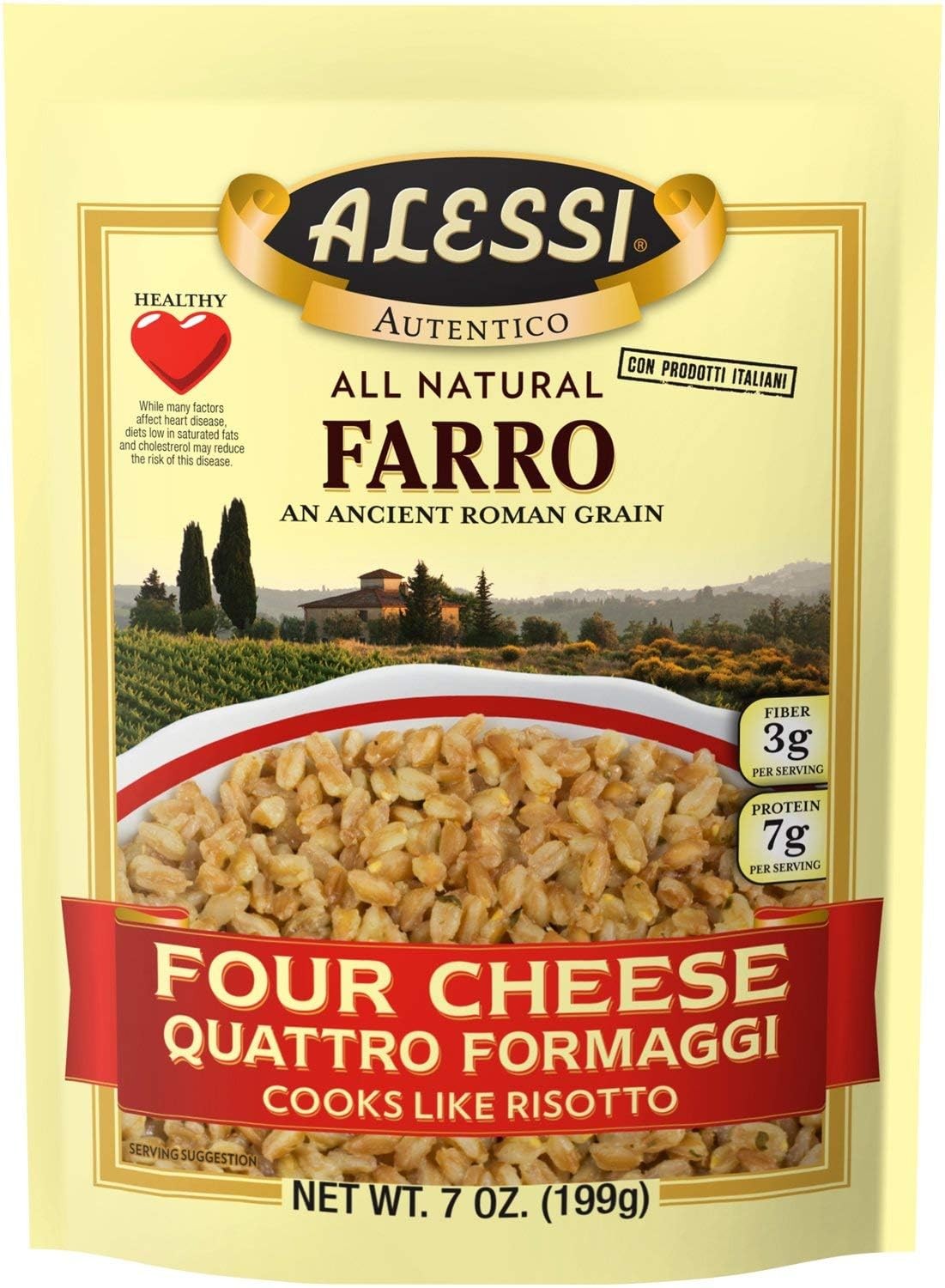 Alessi Autentico, Premium Seasoned Roman 7 Ounce (Pack of 6), Four Cheese